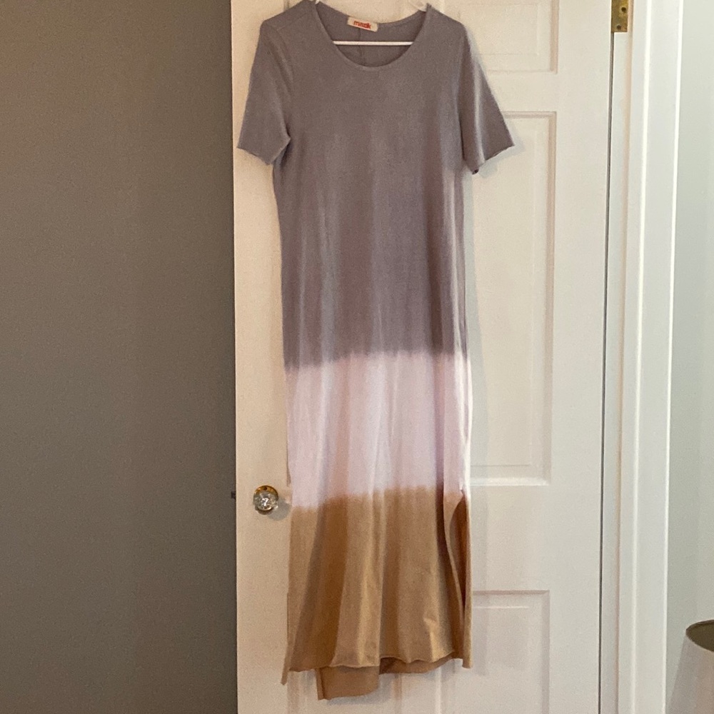 Ombré Short Sleeve Maxi Dress